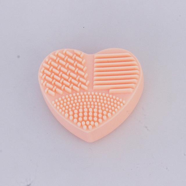 Heart Shape Makeup Brush Cleaning