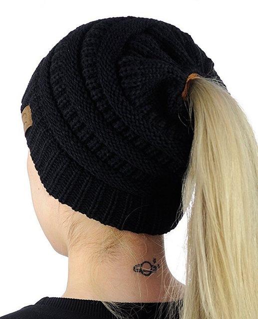 Ponytail Knit Beanie