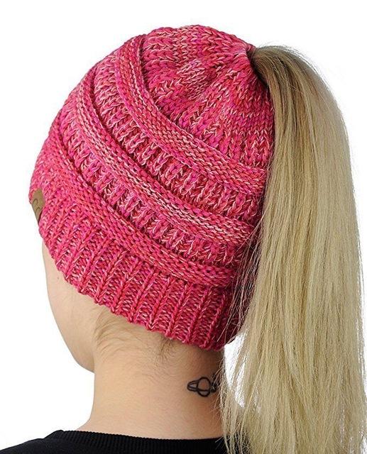 Ponytail Knit Beanie