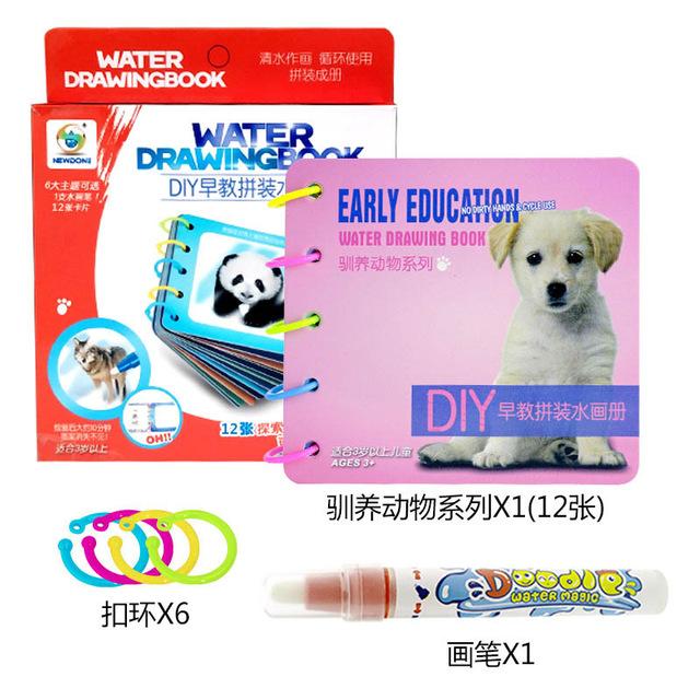 Magic Water Drawing Book Coloring Book Doodle with Magic Pen Painting Board Juguetes For Children Education Drawing Toy