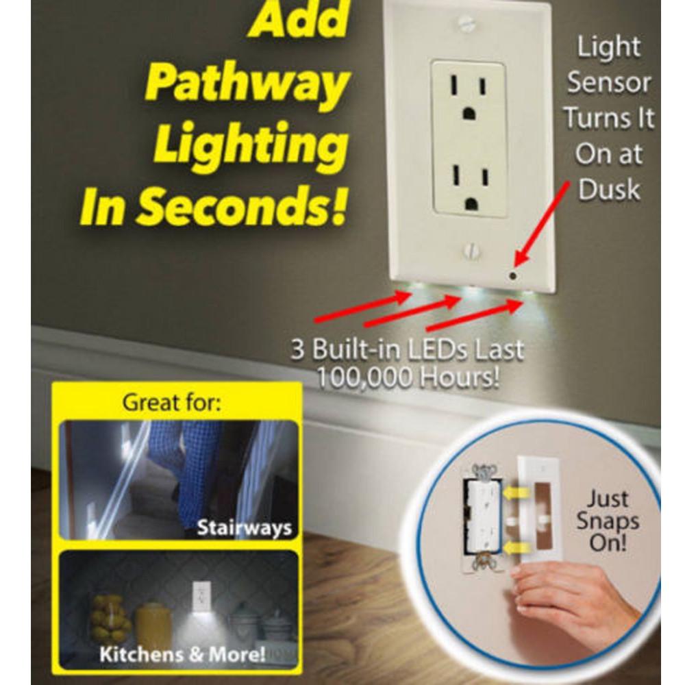 LED NIGHTLIGHT OUTLET COVER (PACK OF 2)